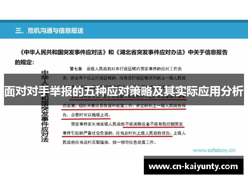 面对对手举报的五种应对策略及其实际应用分析